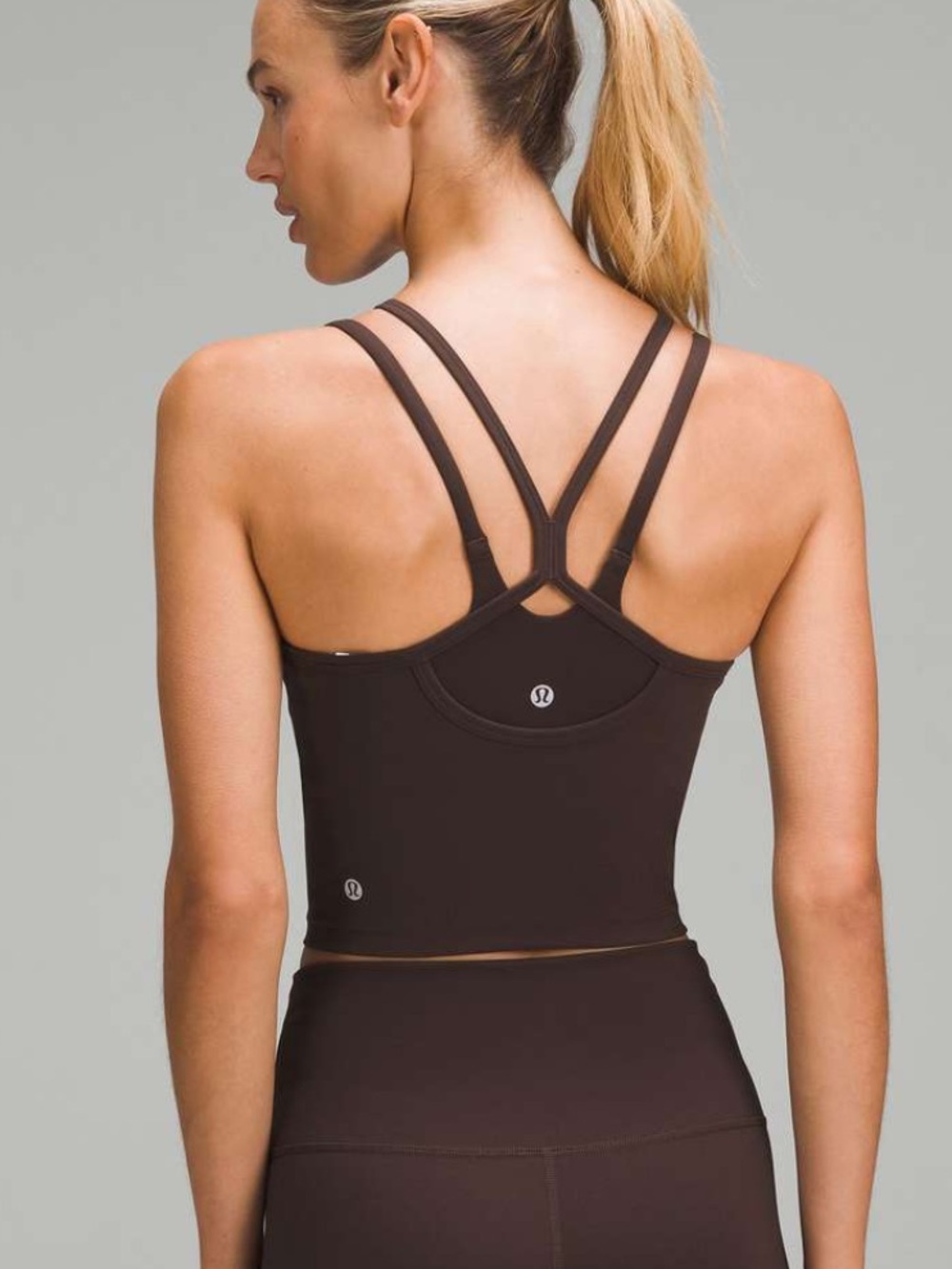 lululemon athletica Strappy Cross-Back Tank Top wonder train - Espresso Brown